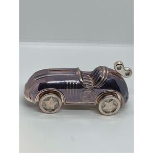 Vintage Reed & Barton Bright Silver Plated Race Car #5 Bank /NO STOPPER AS-IS